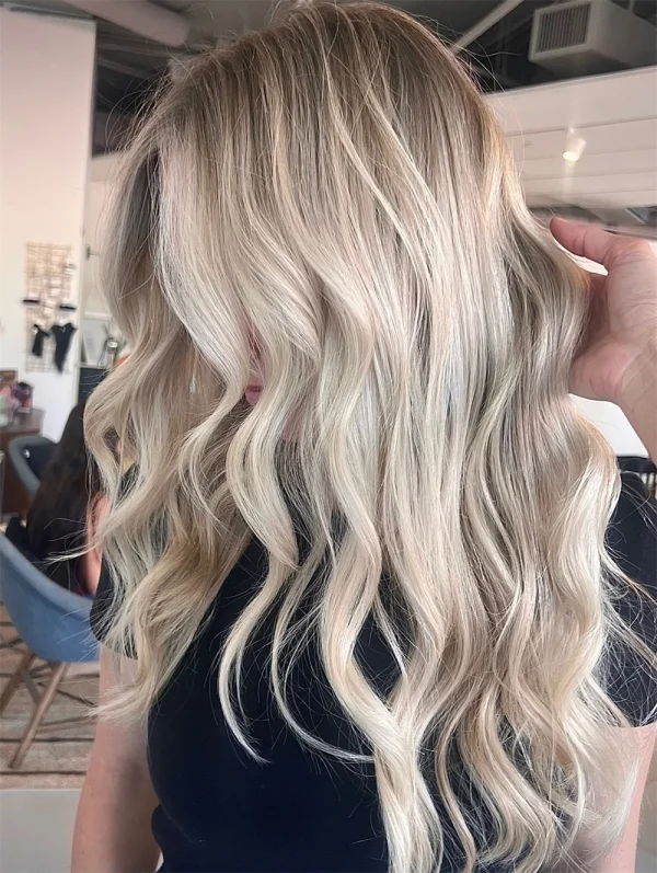 S0e3138e96245409e86604f1f84300238U.webp 13x4 Lace Front Wig for White Women Long Body Wavy Synthetic Wigs Balayage Platinum Ash Blonde Luxury Lace Wig High Heat Firbe
