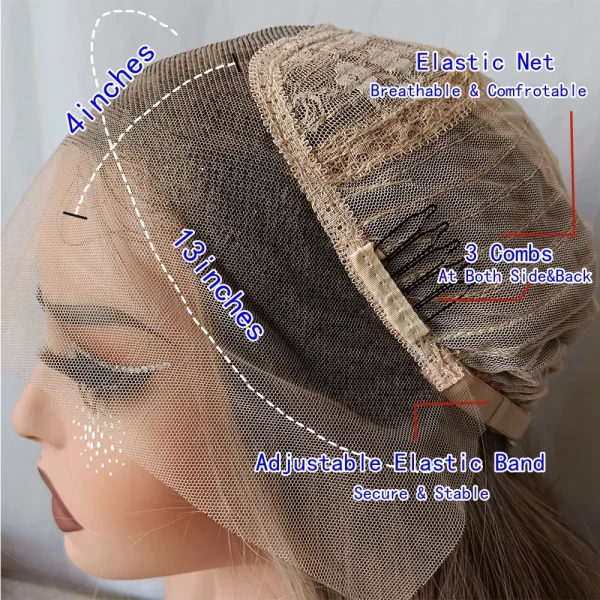 Platinum Icy Blonde Ombre Wig Ash Roots Short Wave Synthetic Lace Front Wig 12 Inch Silver Bob Realistic Look Wig for Girls Gift
