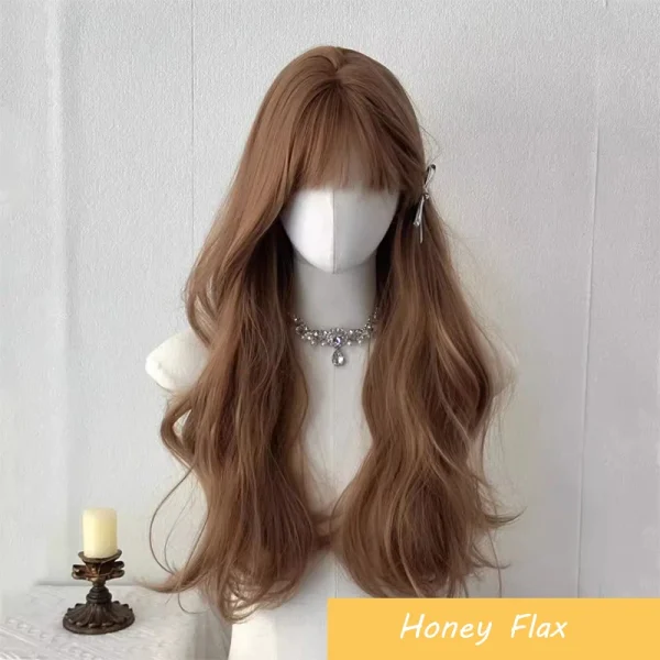 Synthetic Long Body Wave Black And Gray Ombre Cosplay Wigs White Blonde for Women Long Wavy Hair Natural Lolita