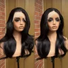 Black Lace Front Wig Long Natural Wave Synthetic Hair 13x4 Frontal Lace Wigs for Women Natural Hairline Daily Wear Cosplay