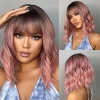Sfb40b84891694aeb9717d73784ed341ee.webp Ombre Blonde Brown Synthetic Short Wavy Wigs with Bangs Platinum Bob Cosplay Halloween Lolita Hair Wigs for Women Heat Resistant